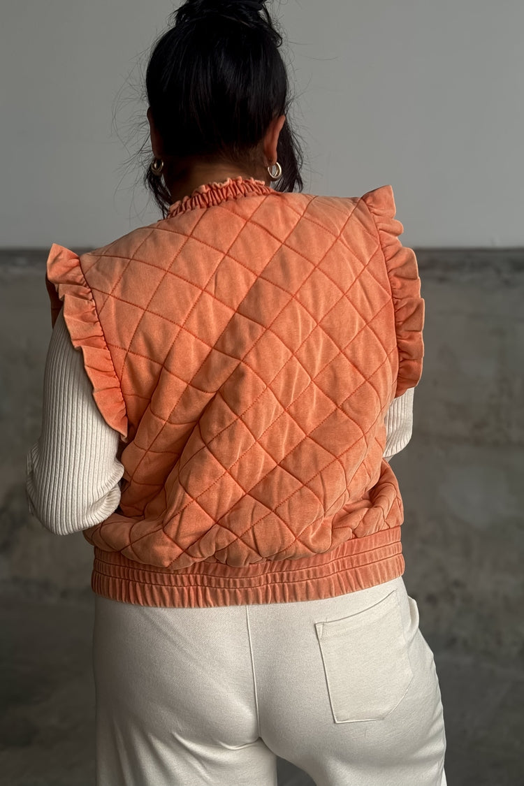 Bonnie Ruffle Vest - Rust