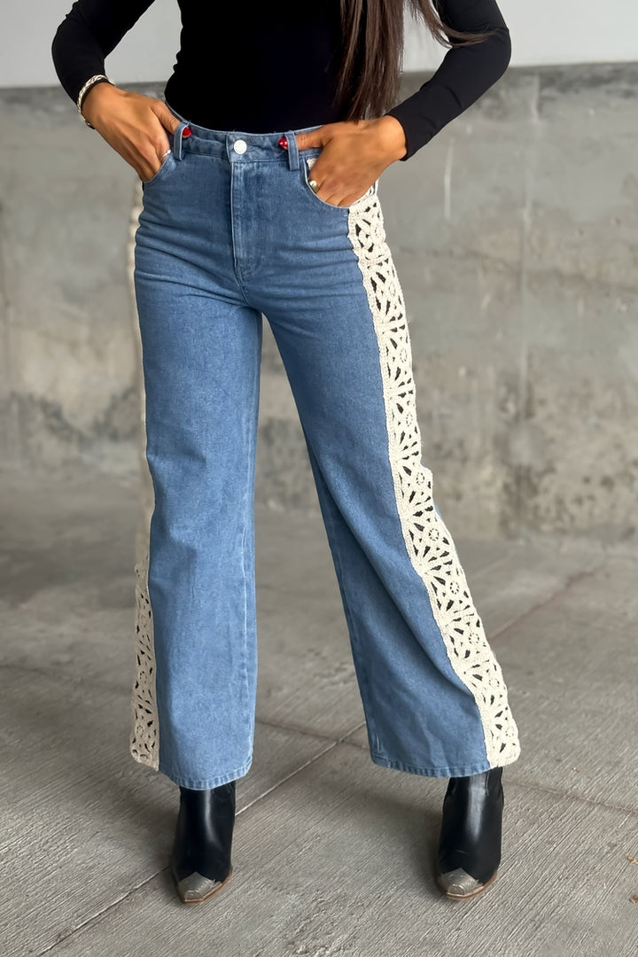 Esther Crochet Jeans