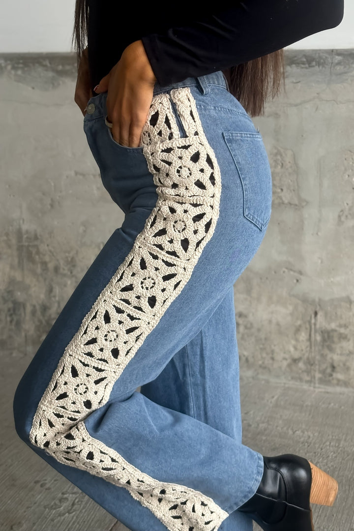 Esther Crochet Jeans