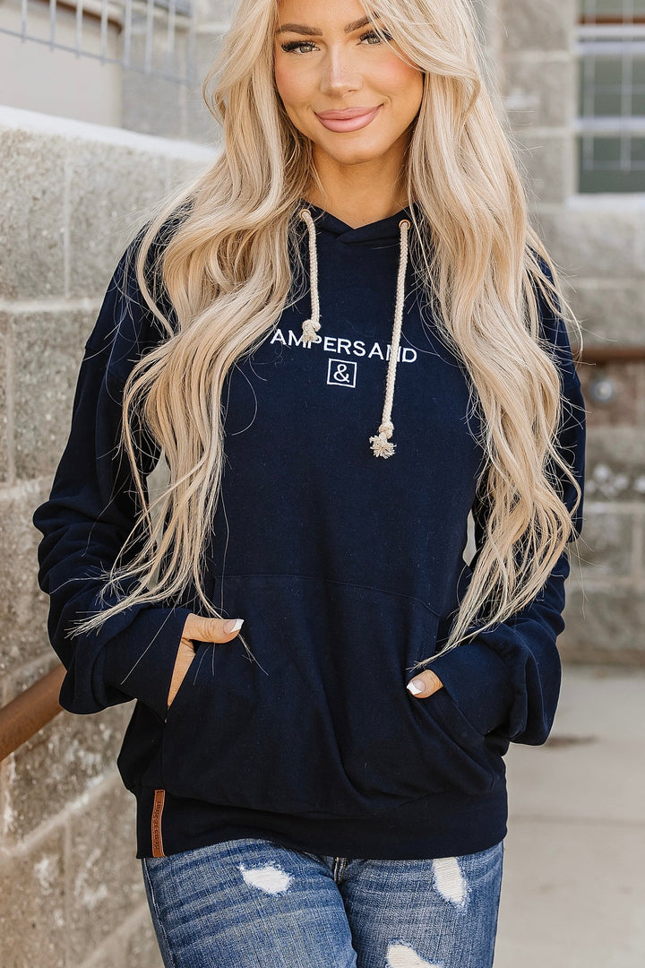 Performance Fleece University Hoodie - Navy Blue