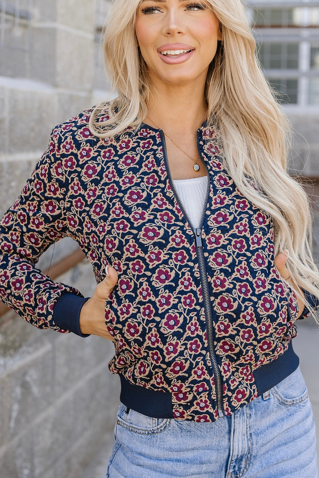 Flowerbomb-er Jacket- Blue