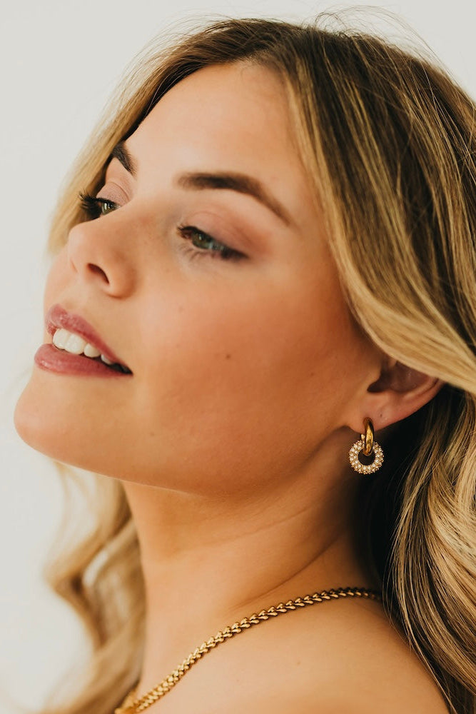 Ivy Interlock Hoop Earring - WATERPROOF