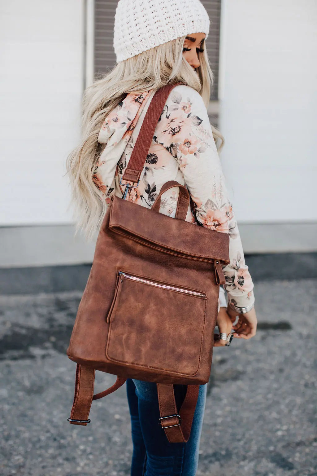 Lennon Backpack - Cognac  Mindy Mae's Market Backpack