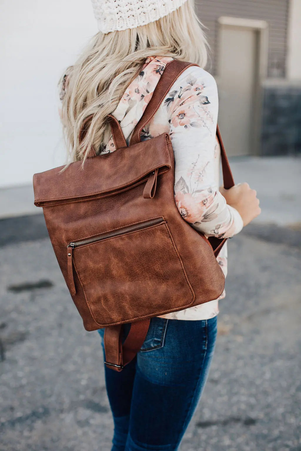 Lennon Backpack - Cognac  Mindy Mae's Market Backpack