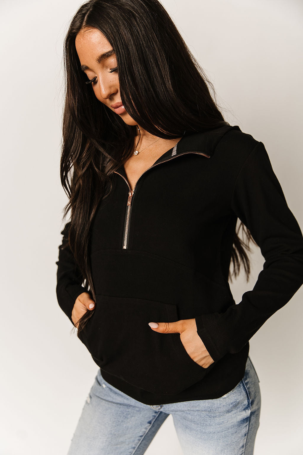 HalfZip Sweatshirt - Midnight Rose