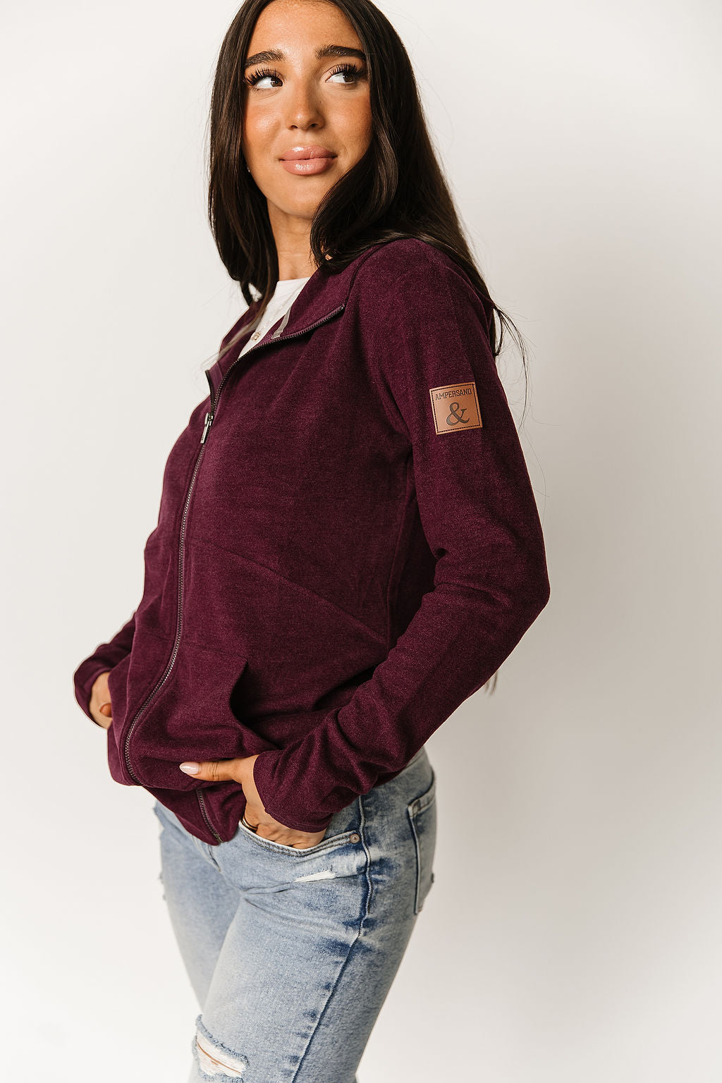 Performance Fleece FullZip Sweatshirt - Velvet Plum
