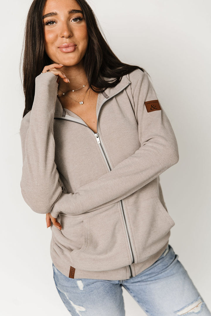 Performance Fleece FullZip Sweatshirt - Silver Sand