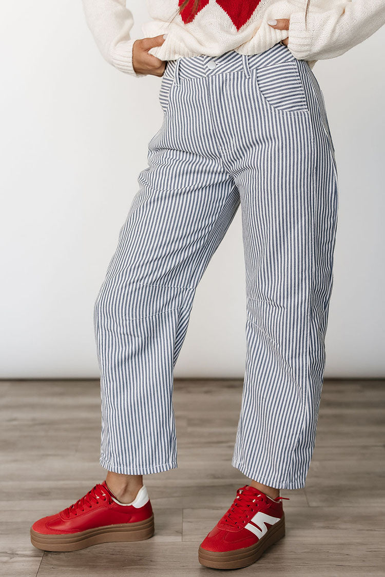 Luca Barrel Pants - Blue