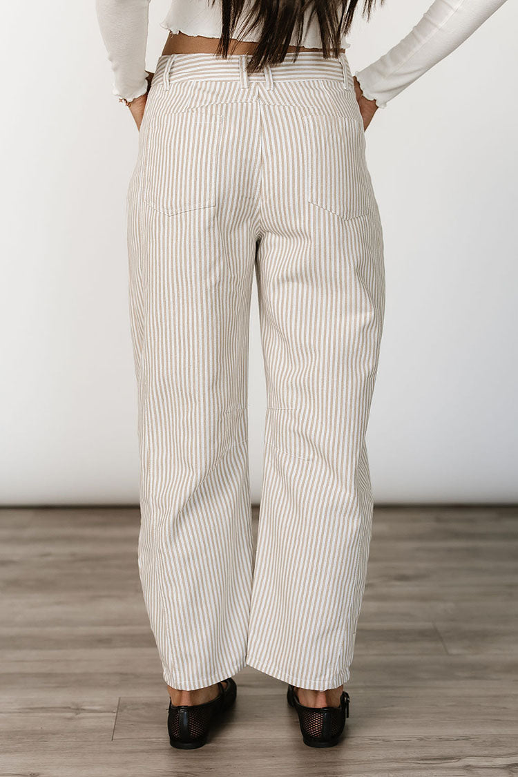 Luca Barrel Pants - Taupe