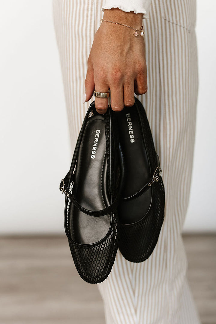 Jessica Mesh Flats - Black