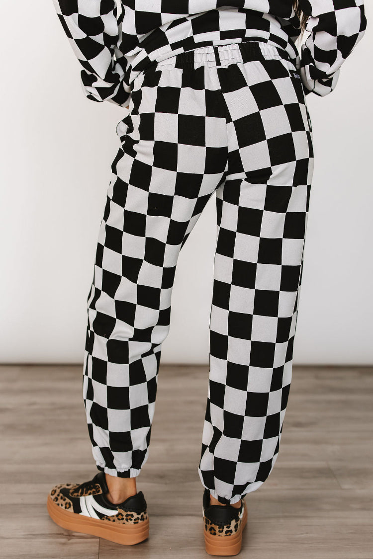 Checkered Joggers - Black Jack