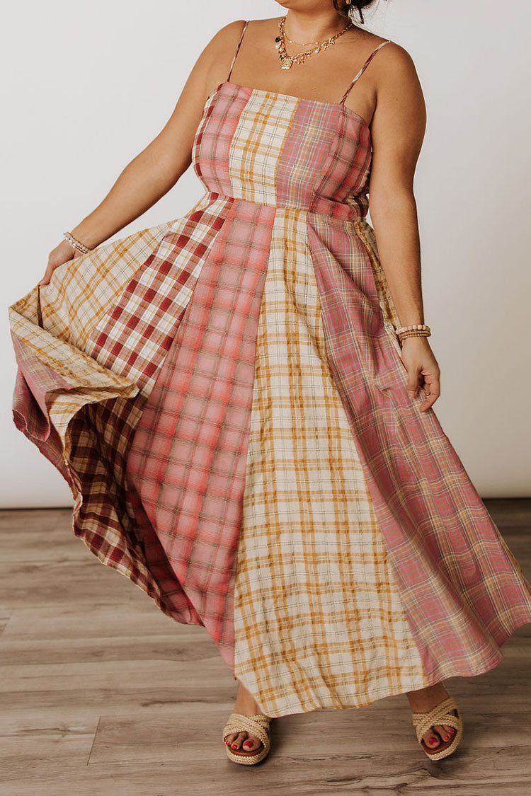 Alice Plaid Dress - Pink