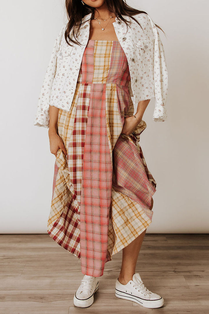 Alice Plaid Dress - Pink