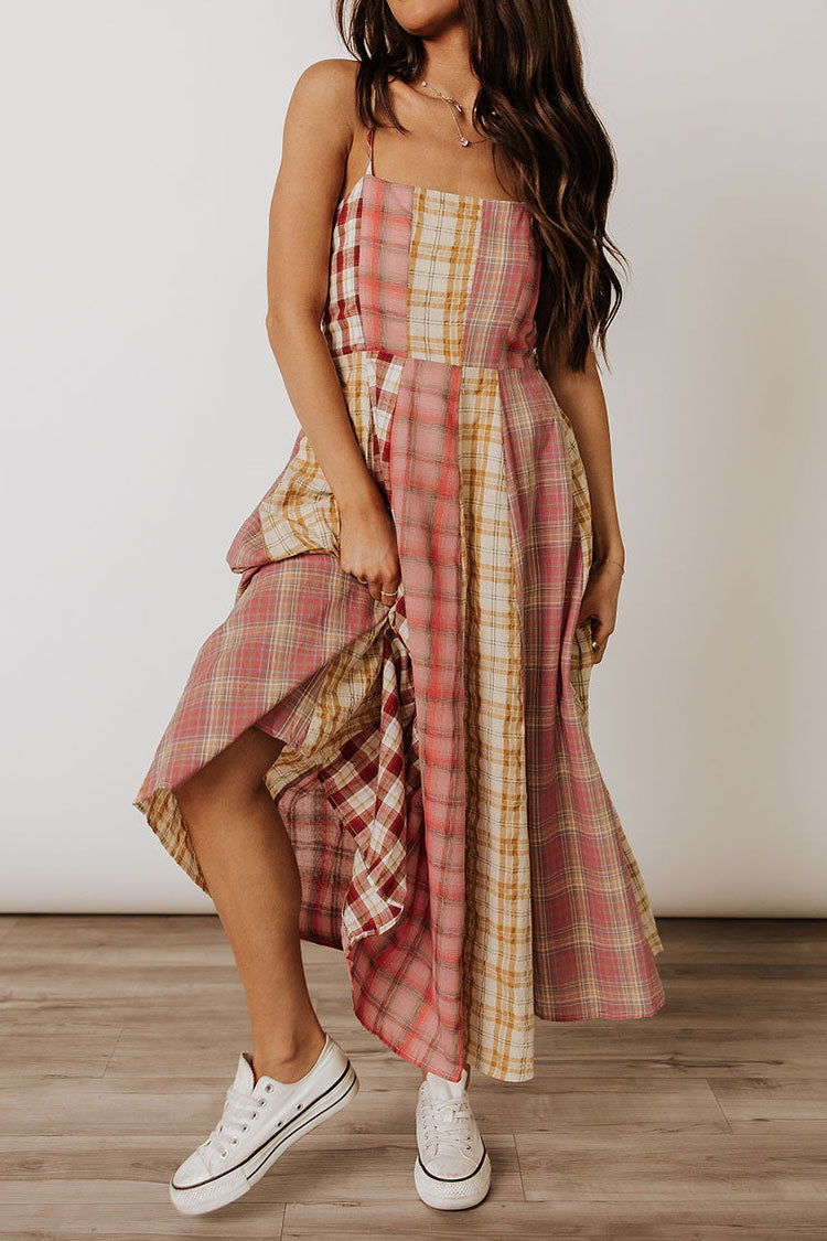 Alice Plaid Dress - Pink