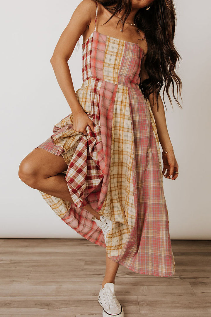 Alice Plaid Dress - Pink