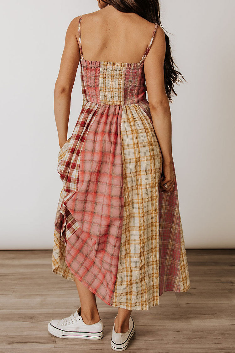 Alice Plaid Dress - Pink