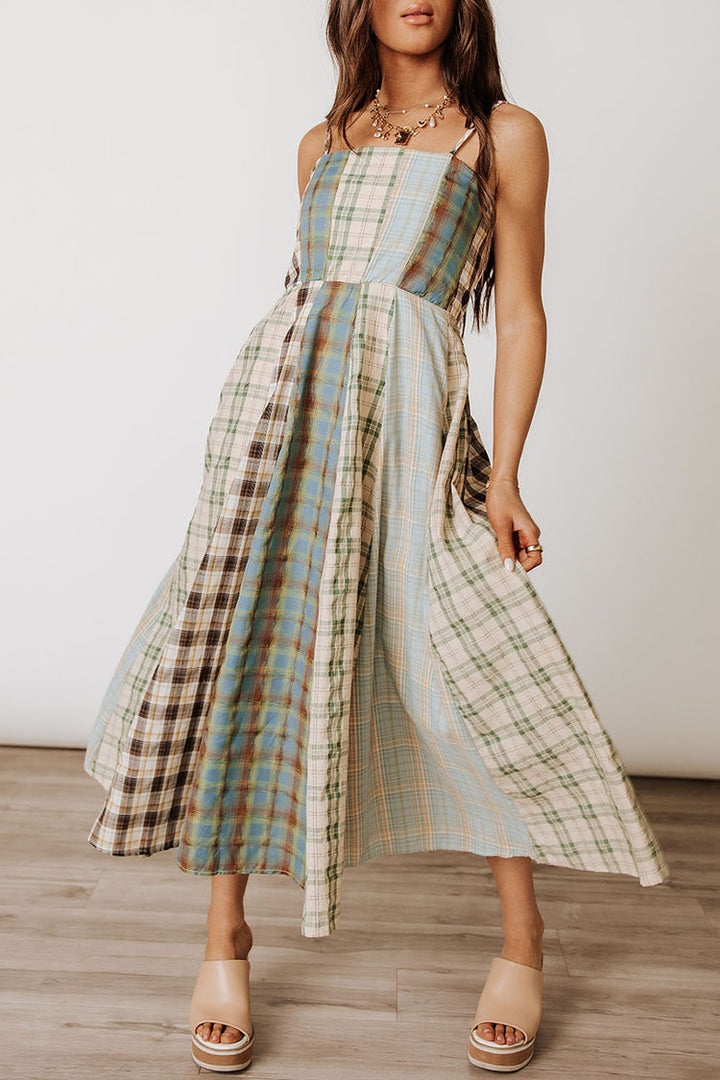 Alice Plaid Dress - Mint