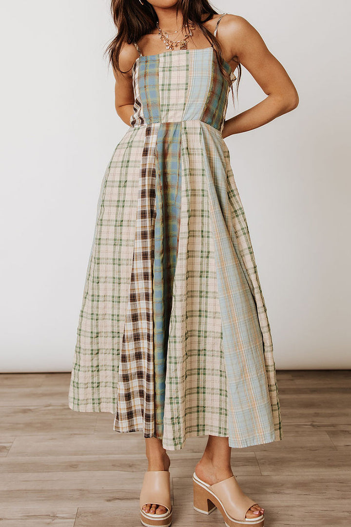 Alice Plaid Dress - Mint