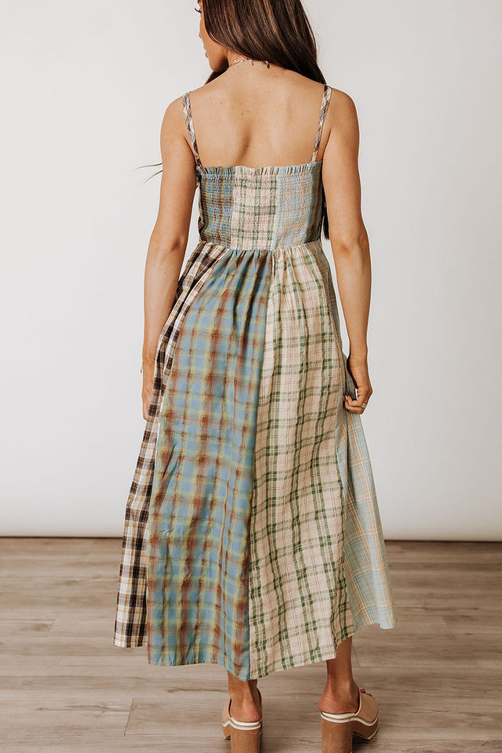 Alice Plaid Dress - Mint