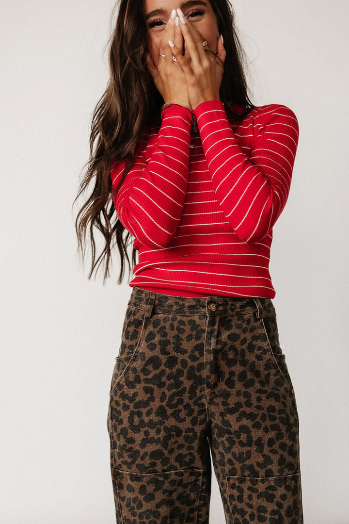 Erin Striped Sweater - Red