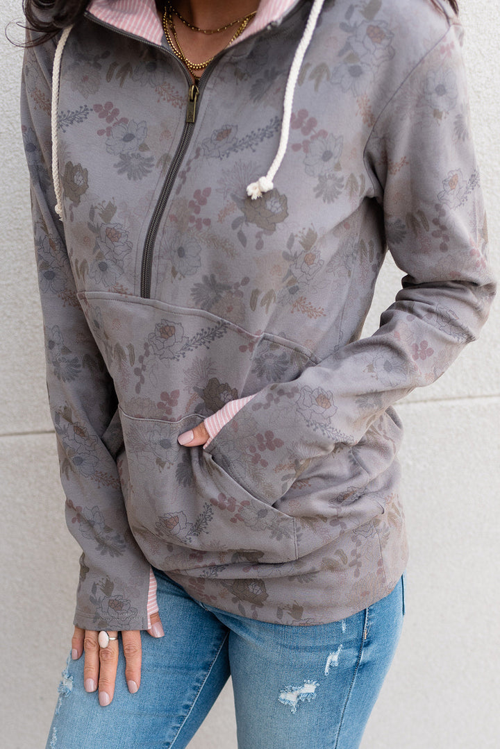 HalfZip Sweatshirt - Enchanted Florals