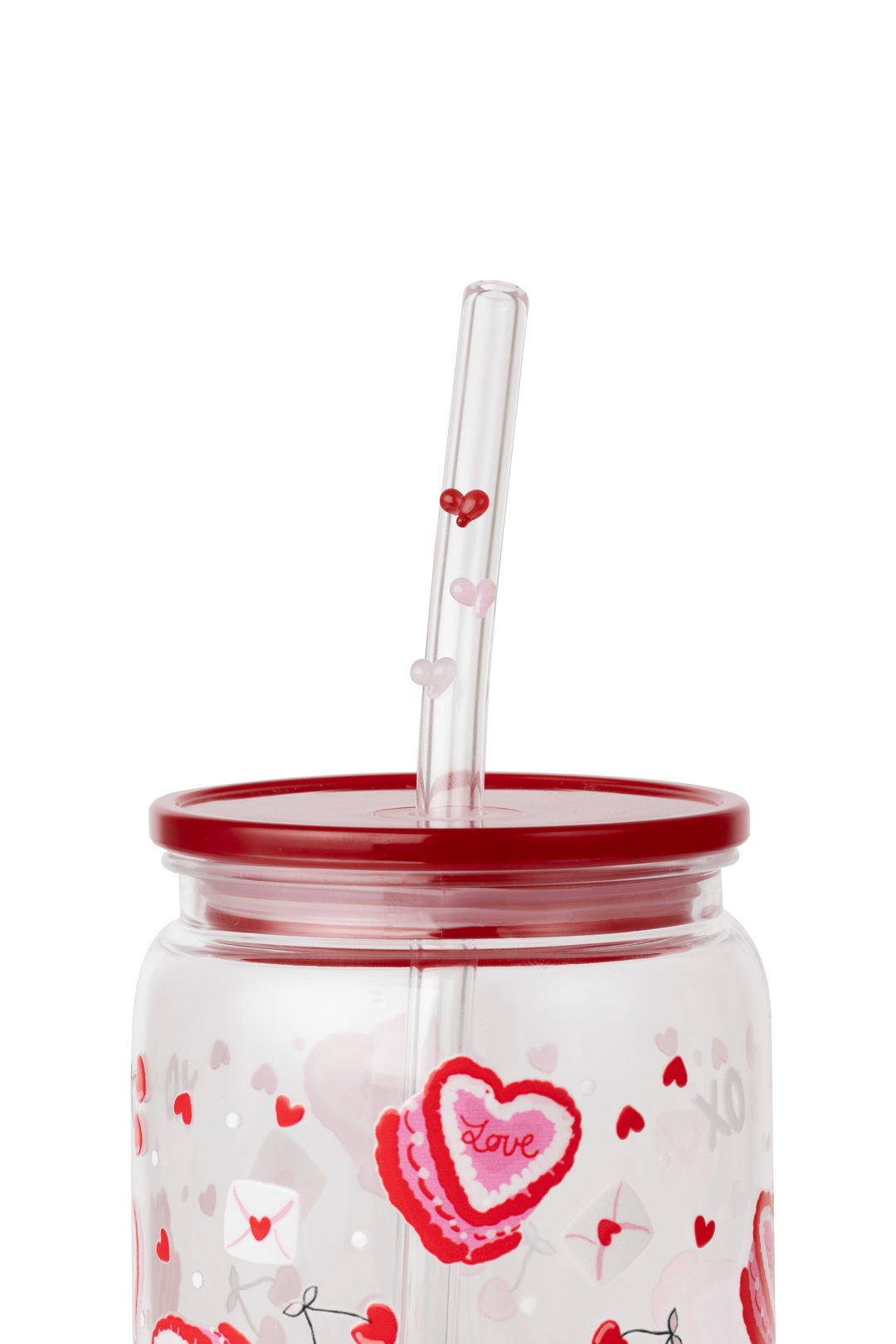Mini Hearts Glass Straw