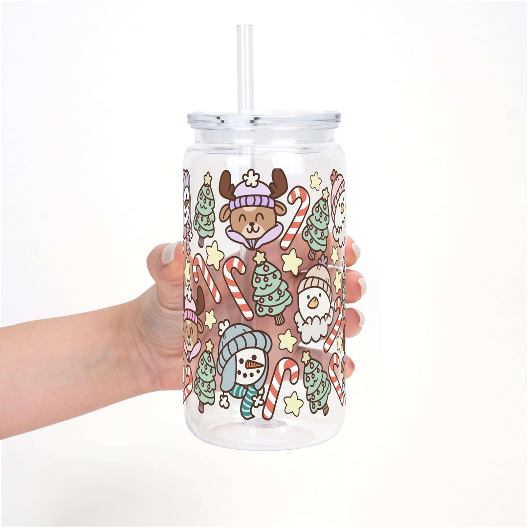 Christmas Cuties Cup with Lid & Straw