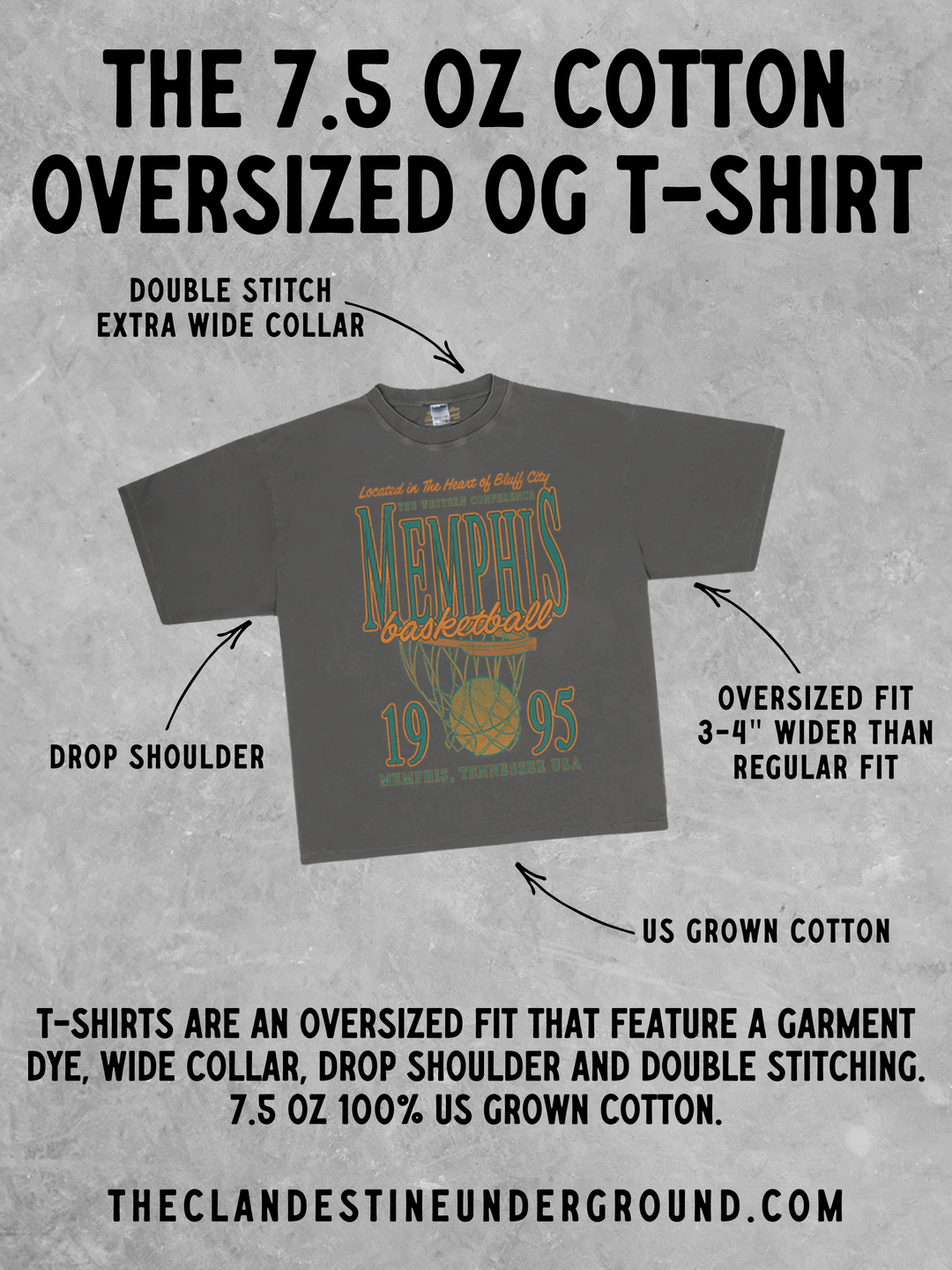 Underground Original Design: 90's Los Angeles Basketball Boxy Oversized TShirt