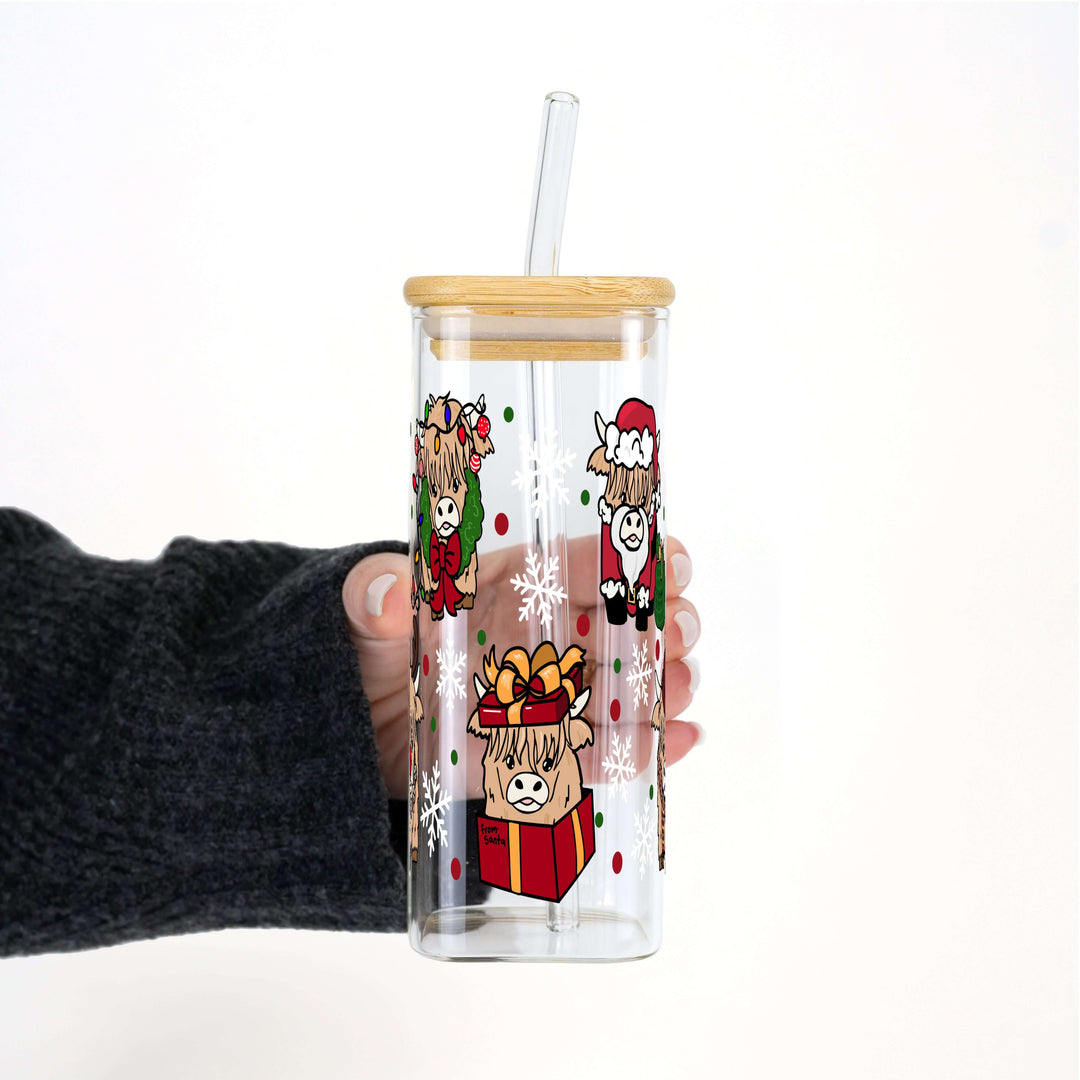 Highland Holiday Christmas Cup Lid & Straw