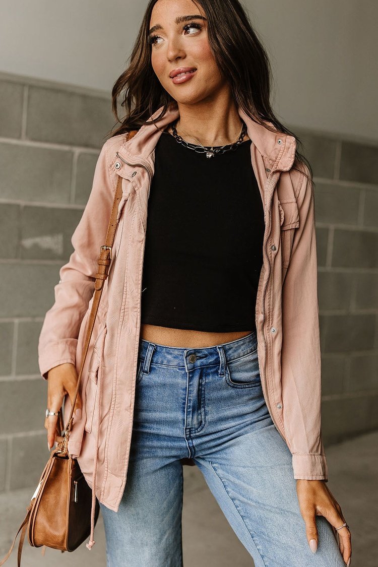 Super Soft Pink Cargo Jacket | Mindy Mae's Market