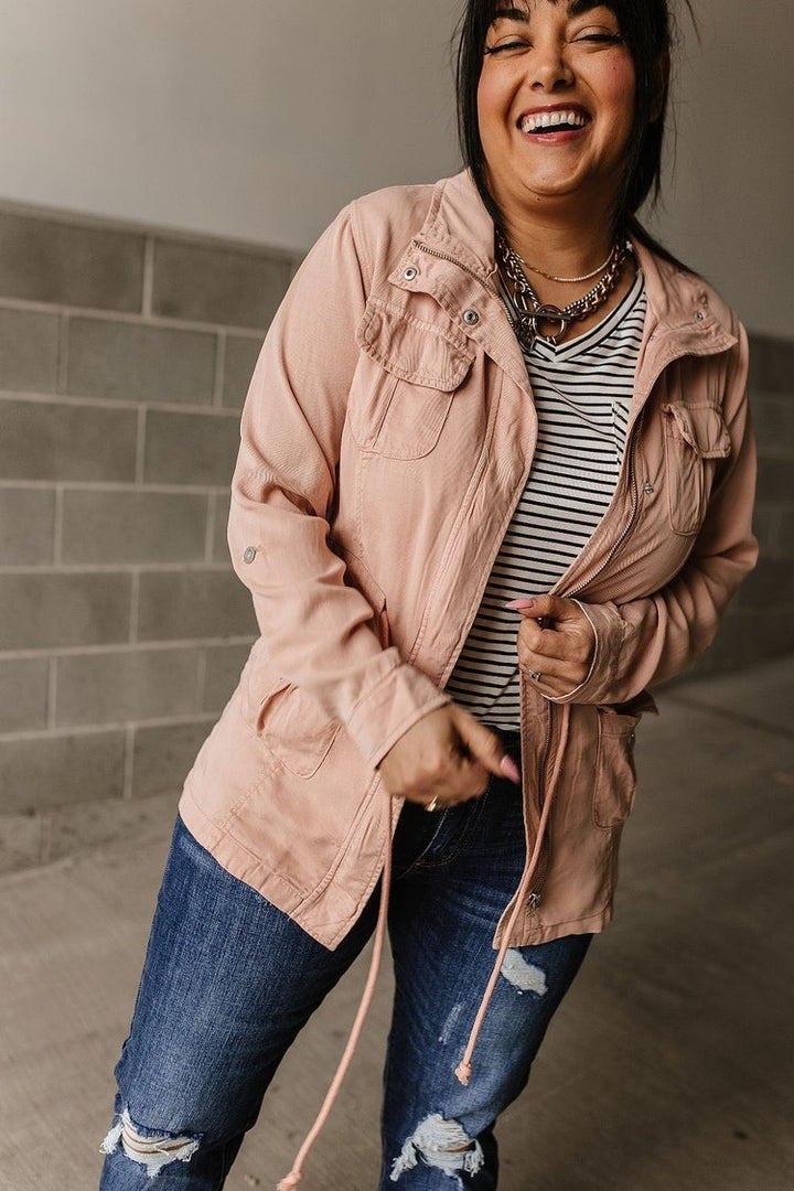 Super Soft Pink Cargo Jacket | Mindy Mae's Market