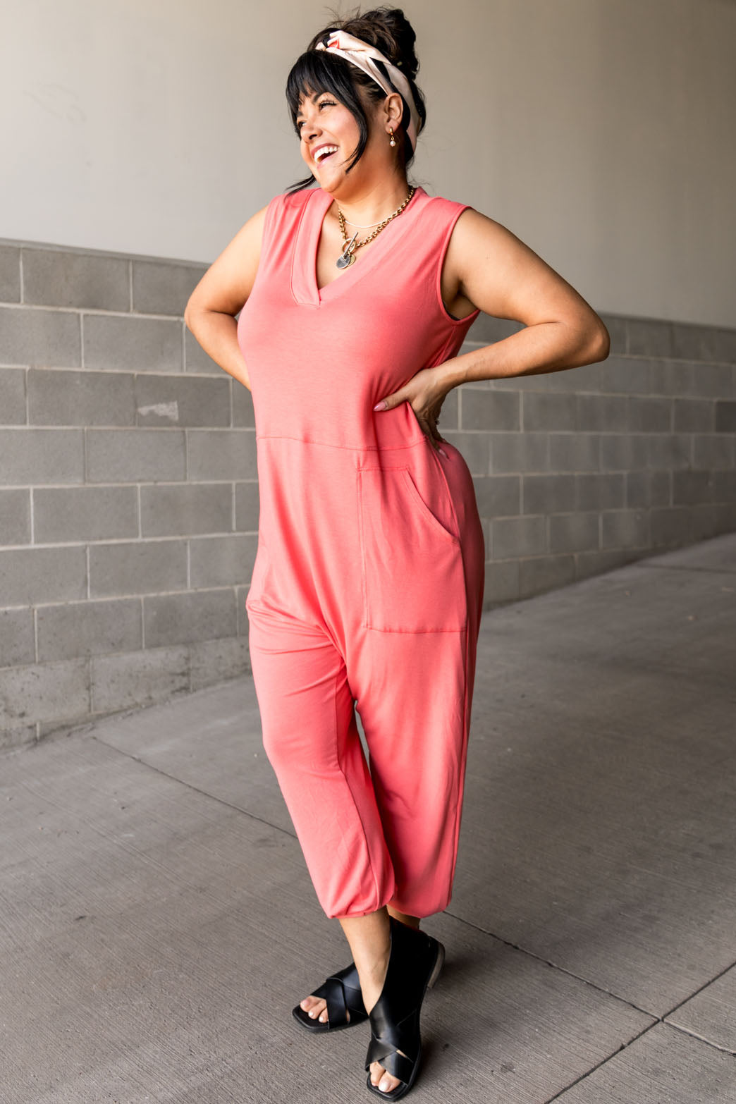 Super Soft V Neck Jogger Jumpsuit | Mindy Mae's Market