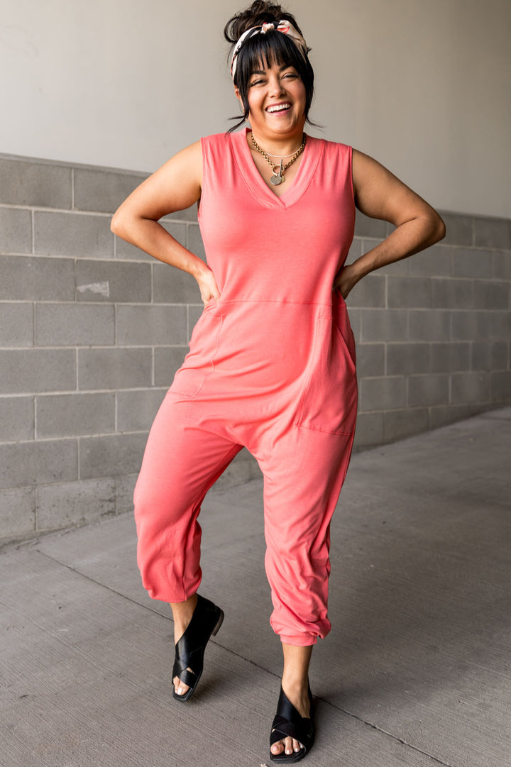 Super Soft V Neck Jogger Jumpsuit | Mindy Mae's Market