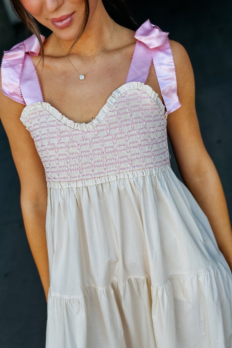 Sweatheart Ribbon Dress with Smocked Bodice | Mindy Mae's Market