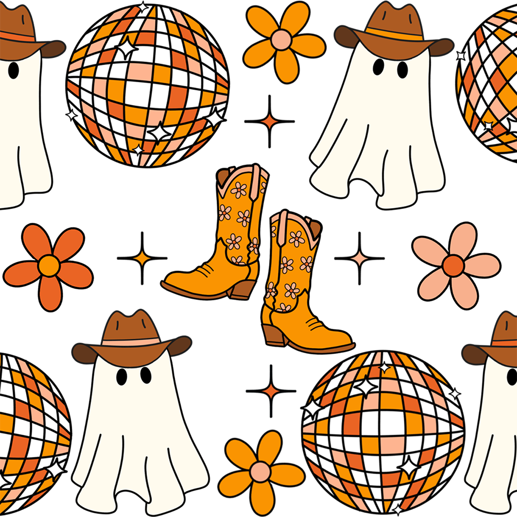 Western Disco Ghost Glass Cup