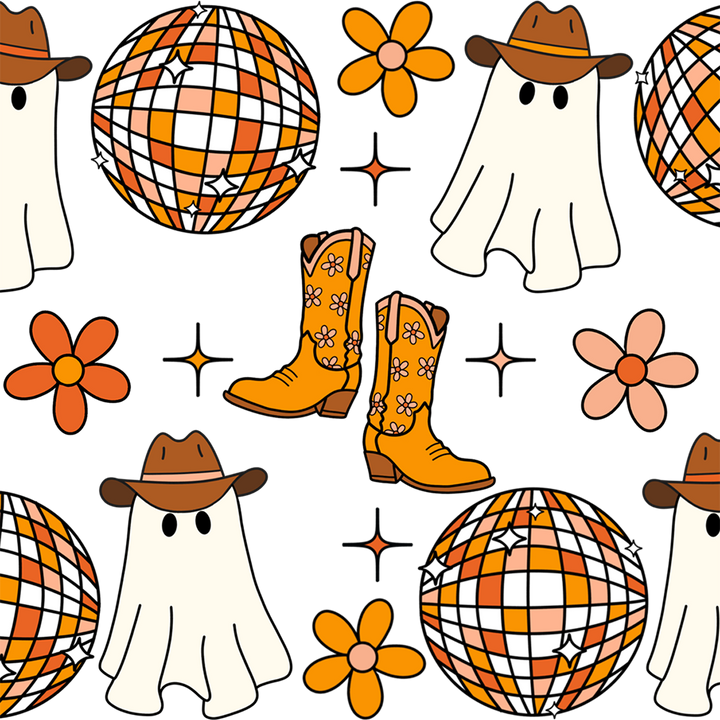 Western Disco Ghost Glass Cup