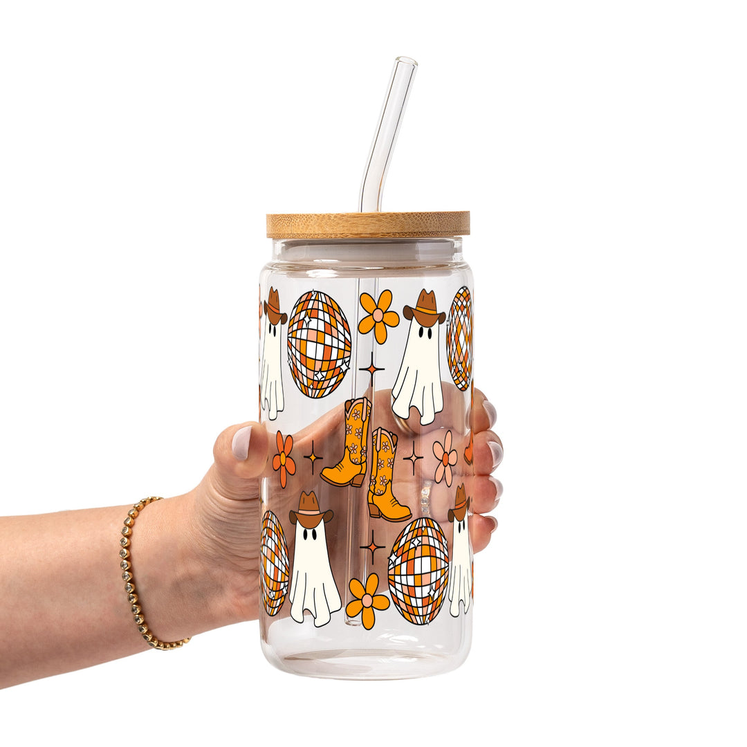 Western Disco Ghost Glass Cup