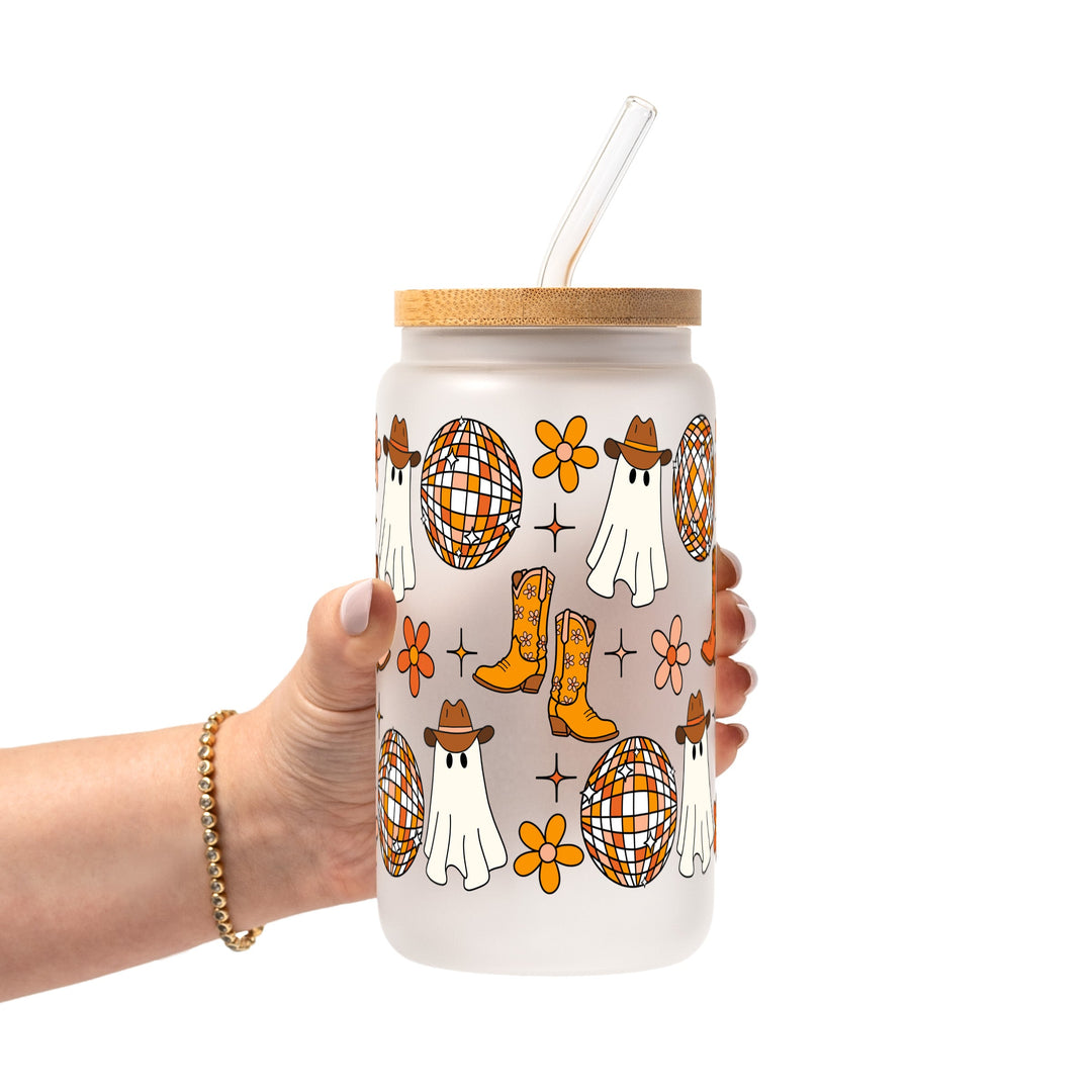 Western Disco Ghost Glass Cup