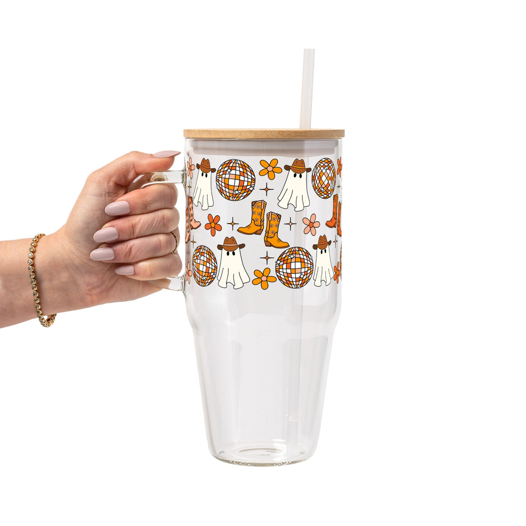 Western Disco Ghost Glass Cup
