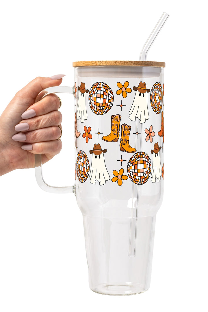 Western Disco Ghost Glass Cup