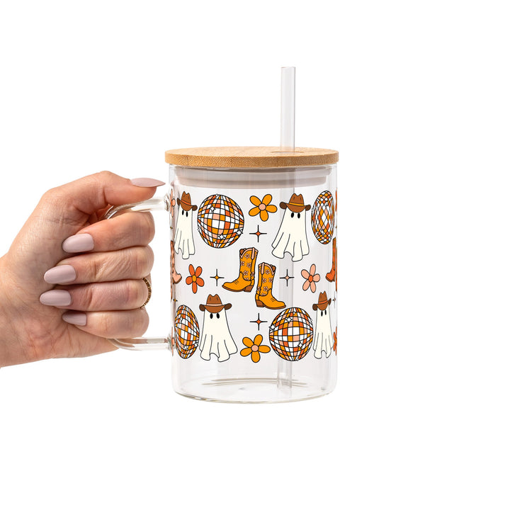 Western Disco Ghost Glass Cup