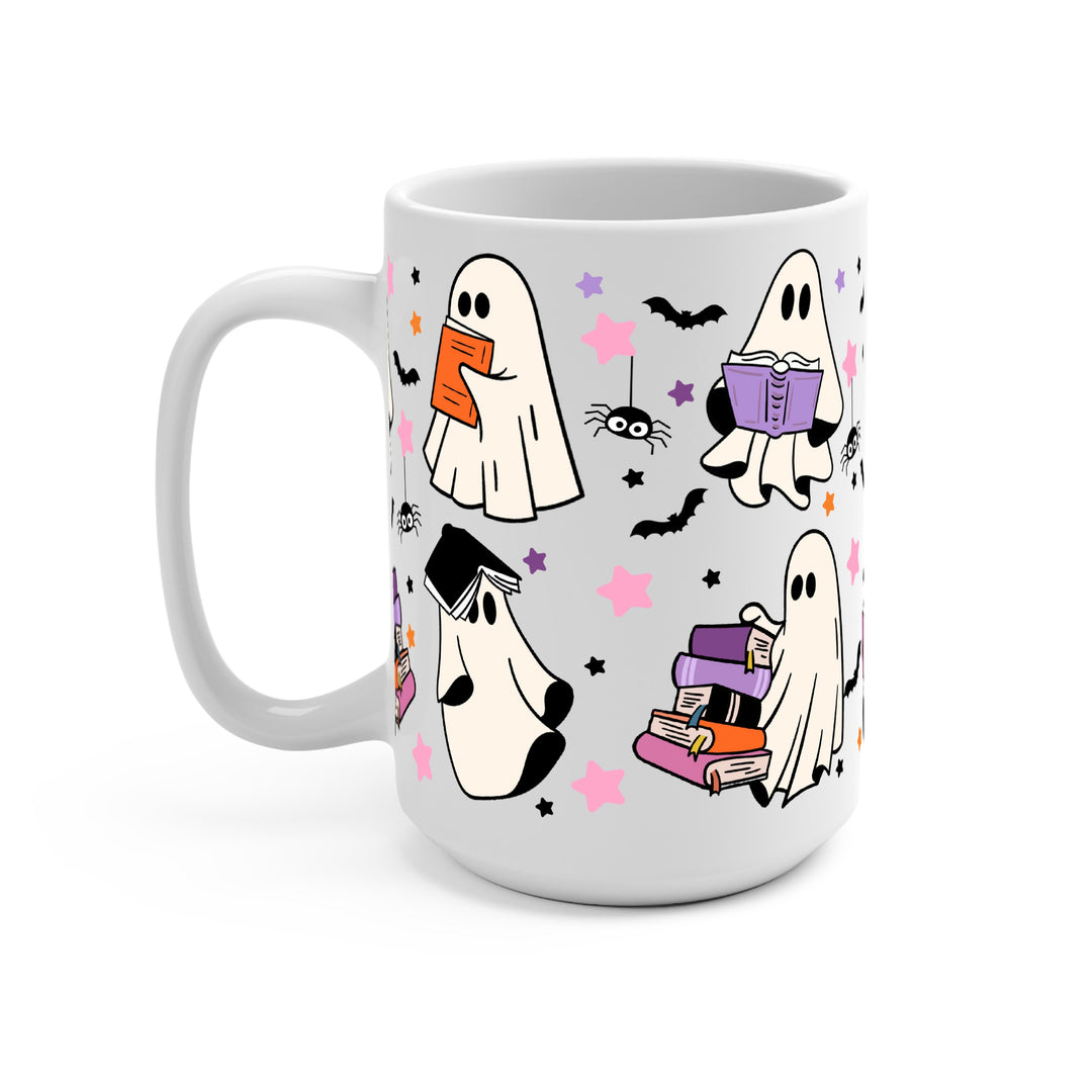 Ghosts and Books Glass Cup