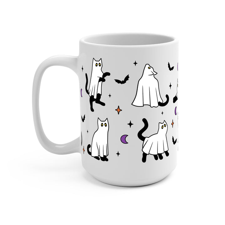 Ghost Cat Glass Cup