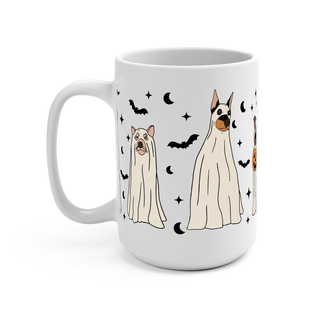 Ghost Dogs Halloween Glass Cup