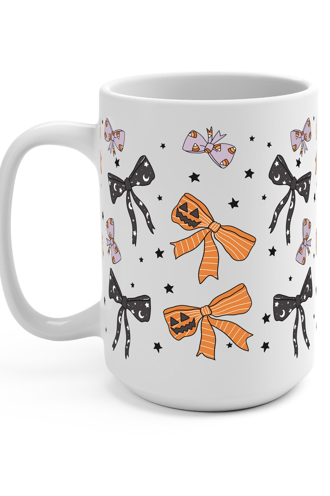 Halloween Bows Glass Cup