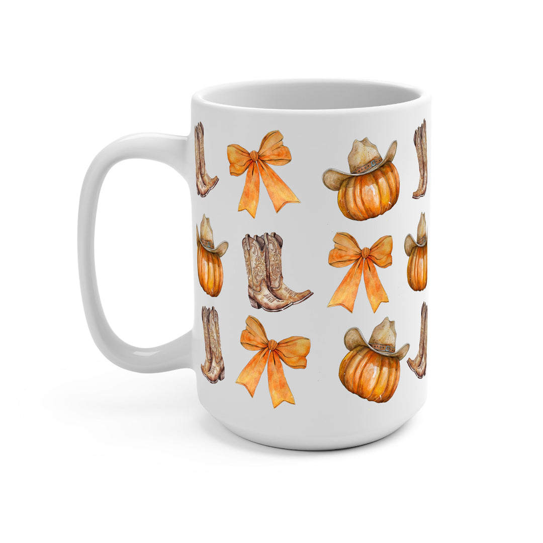 Western Pumpkins Glass Cup
