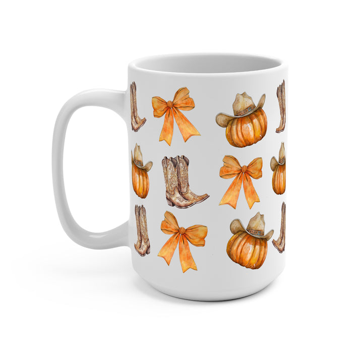 Western Pumpkins Glass Cup