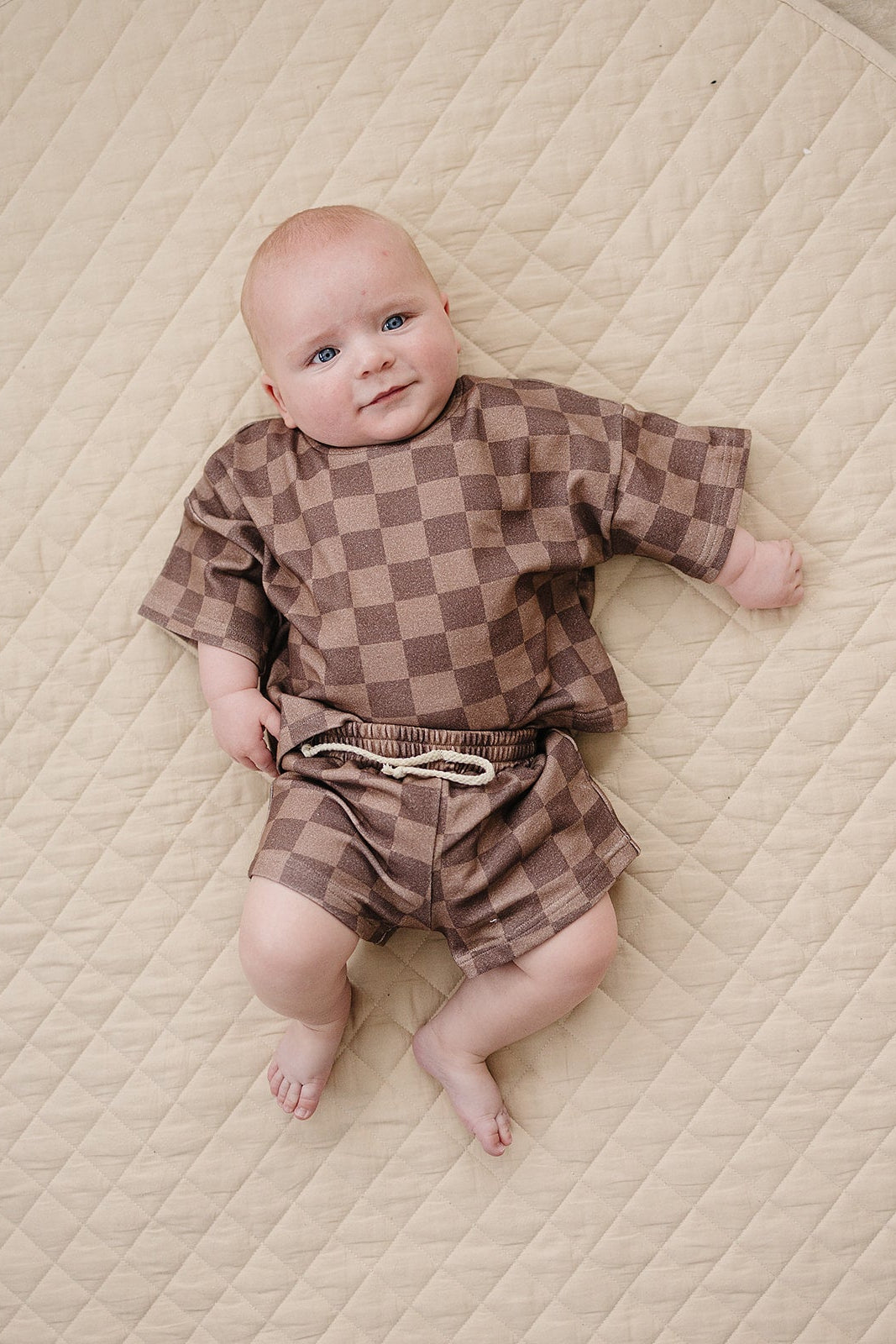 Shorts Set | Espresso Checkered