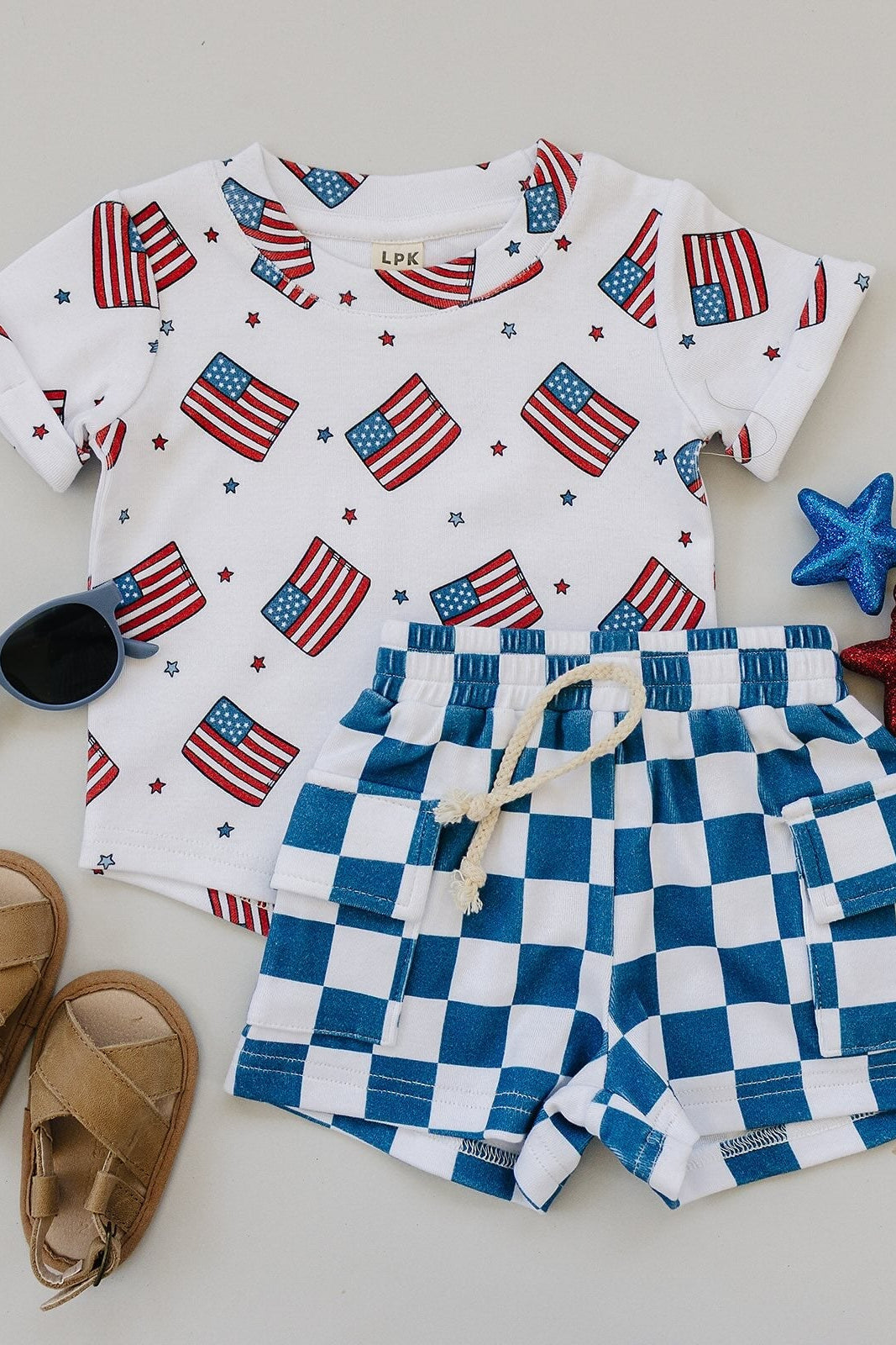 Cargo Shorts Set | Patriotic Vibes