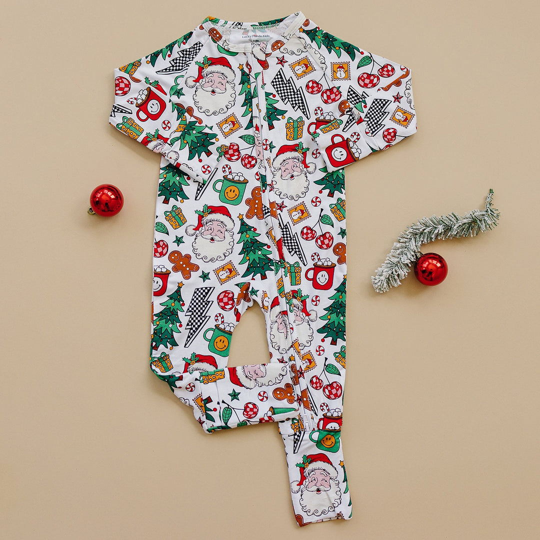 Bamboo Zip Romper | Christmas Vibes